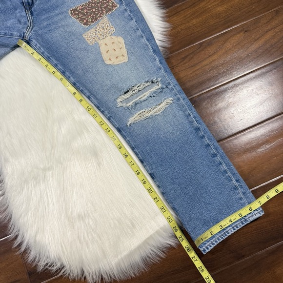 Polo Ralph Lauren Women's‎ Size 28 Patchwork Slim Boyfriend Tapered Denim Jeans - Picture 5 of 10